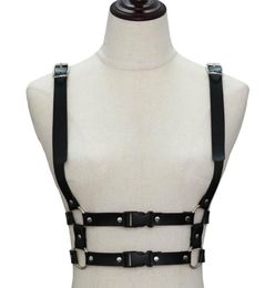 Harnais en cuir goth chaîne de carrosserie punk pour femmes Gartières STRAP BONCAGE HALTERNECK Collier gothique collier d'épaule HARAJUKU PEN4320383