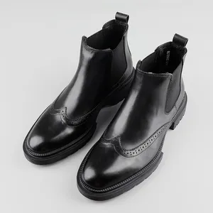 Bottes à manches en cuir, vêtements de travail gravés haut de gamme pour hommes, Style 69267 98641