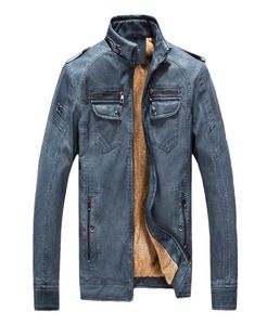 Veste en cuir hommes décontracté polaire épaissir Faux cuir manteaux collège Baseball Moto Biker Bomber vestes jaqueta de couro masculino8780791