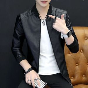 Veste en cuir hommes automne nouvelle tendance de la mode en cuir Version coréenne Pu