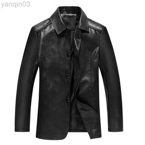 Vestes en cuir pour homme nouveau Style européen et américain hommes boutons belle personnalité veste en cuir vêtements pour hommes L220801