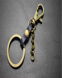 Cadena de llave de cuero llave de la llave de la cadena de hebillas encanto más opción unisex bronce entero 6372902