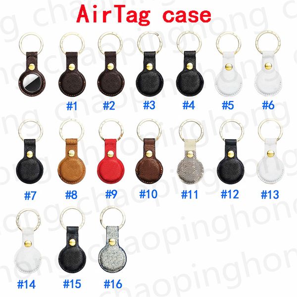 Porte-clés en cuir pour Apple Airtags étui housse de protection pare-chocs coque Tracker accessoires anti-rayures Air tag porte-clés étui
