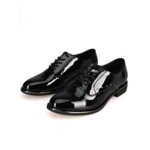 Lacquer en cuir classique Oxford Women's Black Business Business Casual Work Work Dress Shoes 230 685