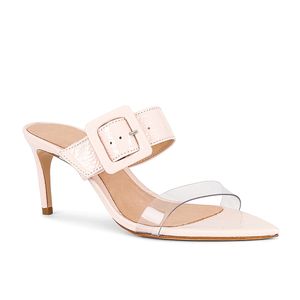 Cuir dames 2024 femmes authentique vrai pvc 9cm talons hauts sandales chaussures robes pompes pantoufle d'été décontracté peep-toe ouverts ouverts du mariage dimond transparent