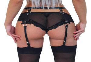 Arnés de cuero para pierna, liguero, medias con cinturón, lencería Sexy para mujer, correas para el cuerpo, ligas de Bondage Bdsm 4085964