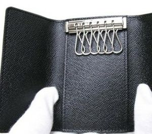 Leather Loou -sleutel voor mannen en vrouwen modeontwerper merk van topkwaliteit echte leer 4 en 6 sleutels portefeuilles met doos