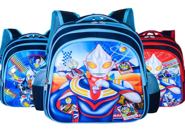 Bagages en cuir Tag2020 Salted Egg Superman Ultraman Schoolbag School Boy Boy Cartoon Backpack 1 2 3 4 Fifth Grade W6890709