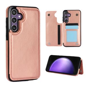 Étui portefeuille en cuir avec porte-carte magnétique pour Samsung Galaxy S23 FE S22 Ultra S21 S20 Note 20 A54 5G A73 A53 A33 Flip Stand Phone Cover