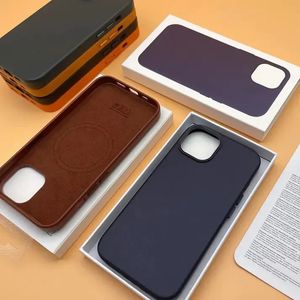 Funda de cuero magnética para teléfono para iPhone 15 14 Pro Max Funda compatible con funda de cuero MagSafe PU para teléfono celular con paquete minorista MAX MAX88