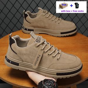 Lederen mannen Verkoper Designer Top Hot Supply Fashion Platform Oversized heren sneakers Black voor heren Casual wandelschoenen Outdoor Sport Man Shoe Factory W32 410 's