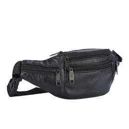 Hombres de cuero cintura bolsa de pecho delgado deportes al aire libre táctico pauch masculino pequeño corriendo fanny pack crossbody pecho dinero cinturón bolsas 231229