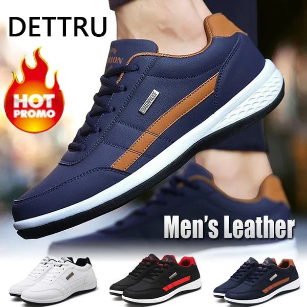 Chaussures pour hommes en cuir Marque de luxe Angleterre Trend Casual Chaussures Men Sneakers Breathable Leisure Male Footwear Chaussure Homme 240401