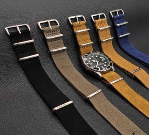 Bracelet de montre en cuir Nato Zulu 20 Mm 22mm bracelet de montre en daim souple de qualité supérieure bracelet de montre à dégagement rapide accessoires de montre H5136588