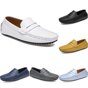 pois en cuir chaussures de conduite décontractées pour hommes semelle souple mode noir marine blanc bleu argent jaune gris chaussures all-match paresseux transfrontalier 38-46 color120