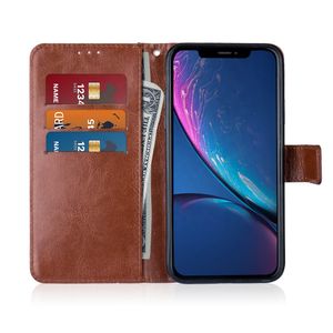 Étui de téléphone en cuir pour iPhone 11 Pro xs Max 7 8 Samsung Note10 S10 Plus protection portefeuille magnétique 2 en 1 détachable