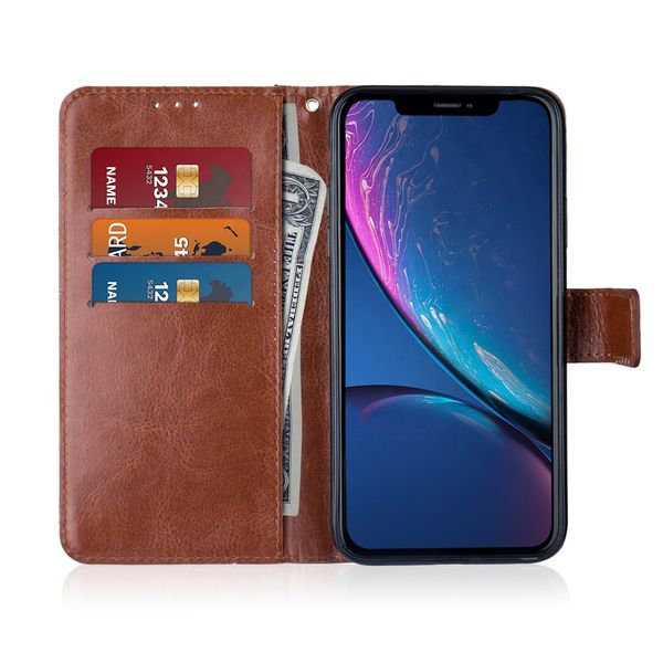 Étui de téléphone en cuir pour iPhone 11 Pro xs Max 7 8 Samsung Note10 S10 Plus protection portefeuille magnétique 2 en 1 détachable