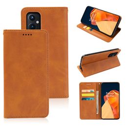 Funda de cuero para teléfono OnePlus 9R Nord CE 5G Core Edition N200 5G 9RT 10 Pro 5G ACE 2V Nord 3 2 Pro 10T CE3 lite Funda de cuero tipo billetera con tapa y tarjetero