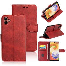 Étui de téléphone en cuir pour Samsung Galaxy A34 A04E F04 M04 A54 A14 A23E A23 A04 A03S A23S A73 A03 Core A13 A53 SC-53C SCG15 4G 5G Flip Cover Wallet Phone Cases With Card Holder