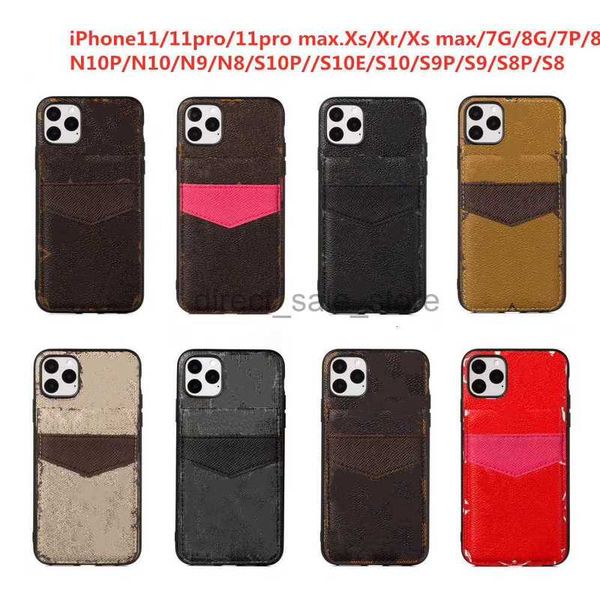 Étuis de téléphone en cuir poche pour carte pour Apple iphone 13 12 11 14 promax xsmax xr étui portefeuille design accessoires protecteur