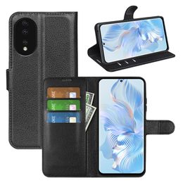 Lederen telefoonhoesjes voor eer 80 x9a x8a x7a x8 x7 huawei nova 10 y61 magie 5 pro lychee litchi portemonnee capa kaartslots