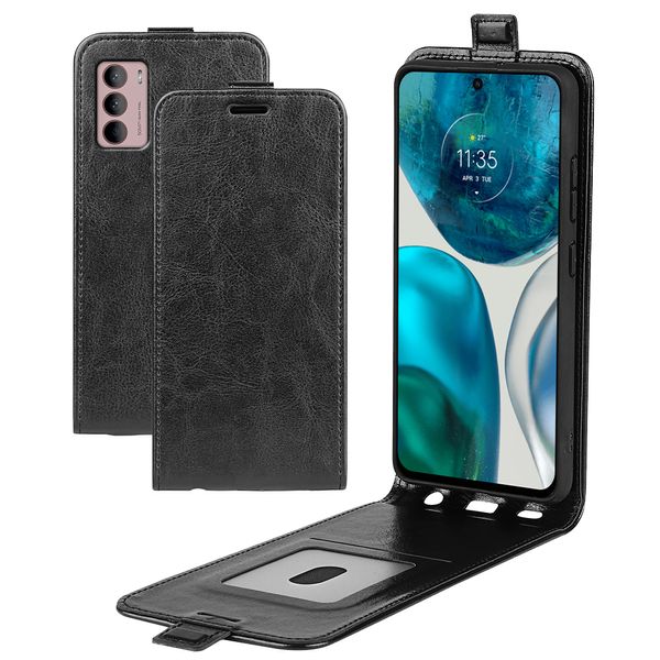 Fundas de teléfono de cuero para MOTO S30 X30 G62 G42 G52 G22 G Stylus Power Edge 30 20 Pro funda abatible hacia arriba con ranuras para tarjetas