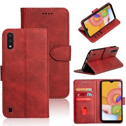 Lederen telefoonhoesjes voor Samsung Galaxy A01 A21 A41 A11 A70E A31 A51 SC-54C A71 A42 A52 A72 5G Folio Filp Wallp Wallet Deksel met kaarthouder met kaarthouder met kaarthouder