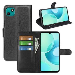 Lederen telefoonhoesjes voor Wiko T10 T50 Y52 Life 3 Y82 Y62 Y51 Bekijk 5 Y81 Y61 Power U30 U10 U20 Lychee Litchi Wallet Case Leer met kaartsleuven