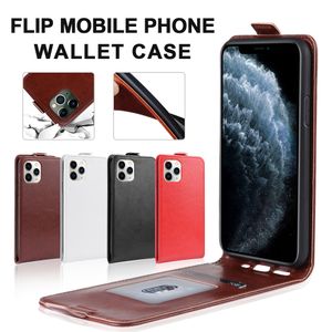 Lederen PU Wallet Case voor iPhone 11 Pro Max Samsung S10 S20 Plus Huawei P40 Vouwkaart Slot Cellphone Covers met OPP-zak