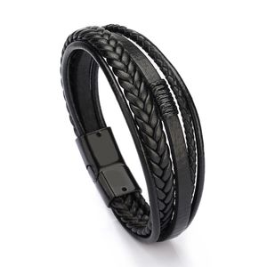 Corde en cuir Bracelet tissé à la main Bracelets pour hommes Ornements de style ethnique Nouveau 21121708R