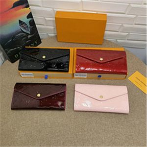 Cuir SARAH portefeuilles femmes en relief enveloppe moraillon Long portefeuille porte-carte fleur pochette sacs à main avec Box3362