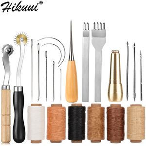 Agules de couture en cuir kit de fil ciré outil de couture fait à la main pour les aiguilles de punch artisanal en cuir bricolage AWL AIGINES 240419