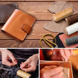 Lederen naaien gereedschap kit gewaxt draad koper awl schaar voor doe -het -zelf lederen schoenmaker schoenen zakken stiksel reparatie