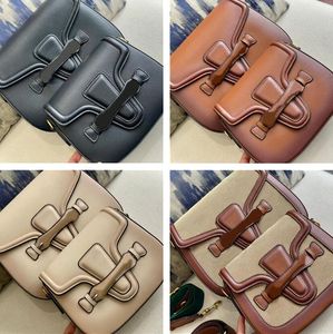 Bolso de hombro de cuero, bolsos cruzados de diseñador para sillín, bolsos de mensajero de marca de lujo, bolso de mano Retro a la moda para mujer