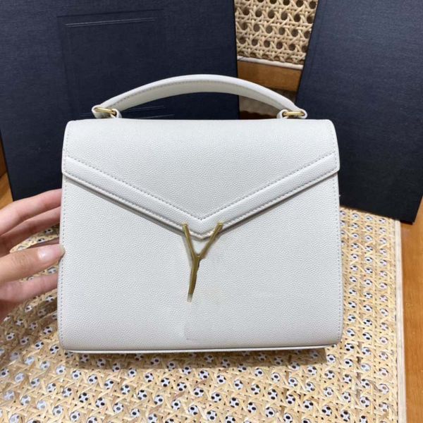 Bolso de hombro de cuero Diseñador de bolsos para mujer Cassandra Bolsos cruzados con asa superior Bolso de diseñador Bolso de mano Mini bolsos negros Bolso cruzado con letras de metal