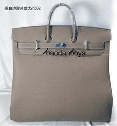 Leren schoudertassen Capaciteit grote reishandtassen Totes Bag Designer Franse 50 cm Hac-kledingtassen Dominante herenmodetassen 11 98YKL