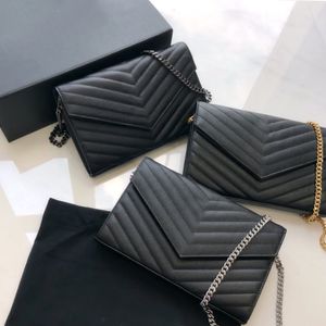 Lederen schoudertassen ketting portemonnee mode clutch dame ketting koeienhuid handtassen presbyope kaarthouder portemonnee messenger vrouwen cross body bag