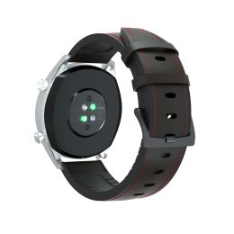 Leer+Silicone Pols Watchband voor Xiaomi Amazfit GTR 4/3 Pro 42 47mm -riem voor Amazfit Gtr2e Stratos Smartwatch Band Bracelet