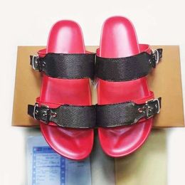 Leren pantoffels Damessandalen Designer sandalen Luxe roze goudbruin Cool Moeiteloos stijlvolle dia's Dames Zomerpantoffel