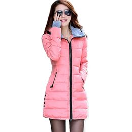 Leder Schnee Tragen Mode frauen 2019 Unten parka frauen herbst winter mantel unten lange winter jacke rosa frau mäntel weibliche Frauen kleidung