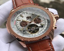 Couro starp ouro luxo negócios moda mens relógios mecânico movimento automático designer relógios de pulso relógio de aço inoxidável 5092577