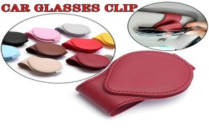 Clip de lunettes de soleil en cuir, Clip universel pour intérieur de voiture, attache de billet, porte-lunettes de soleil Portable, accessoires automobiles 9340904