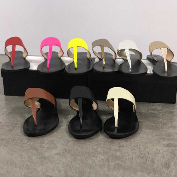 Sandales de string en cuir double métal: des glissades de créateur de mode tongs pour femmes, hommes - noires, blancs de plage d'été marron avec boîte - US11 no6