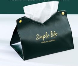 Lederen Tissues Box Luxe Designer Tissue Dozen Super leven Thuis Tafel Decoratie Keuken Eetkamer Decor Servetten Opbergtas