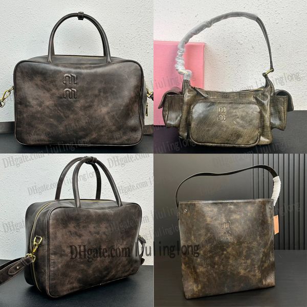 bolso de cuero con asa superior bolsos arcadie Bolso de cuero de ganchillo mius bolso de hombro bolso de diseñador bolso de mujer grande moda crossbody diseñador bolso de lujo tote