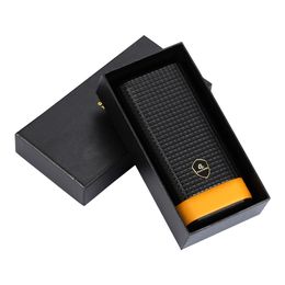 Étui porte-cigares de voyage en cuir Portable 3 Tube Gadget Mini boîte à cigares adaptée aux accessoires de cigares/coupe cadeaux boîte à cigares en cèdre
