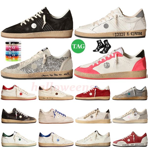 Cuir Upper Ball Stars Baskets Designer Chaussures Casual Métallisé Argent Glitter Daim Rêver des années 80 Jogging Marche Basketball Skateboard Baskets