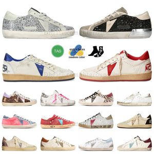 Lederen bovenste sterren Sneakers Designer Casual schoenen Metallic Silver Glitter Crystal Dreaming of the jaren tachtig basketbal skateboards lage trainers