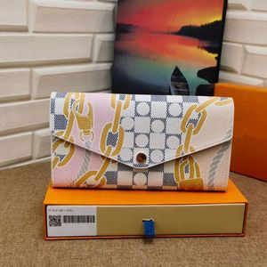 Leren Victorine-portemonneeClutchtas voor vrouwelijke ontwerpersMaritieme reisportemonnee met originele doos N40468