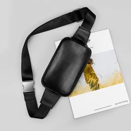 Pack de taille en cuir sac fanny pour hommes femmes de voyage d'extérieur sports de voyage coulant marche randonnée à téléphone portable mince sac à main portefeuille de taille 240422